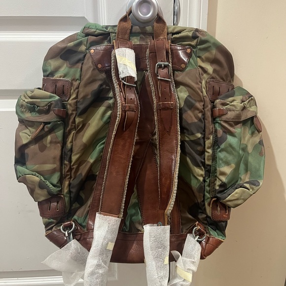 RARE Polo Ralph Lauren Yosemite Backpack Leather Satchel Bag Vintage NWOT - Picture 3 of 4